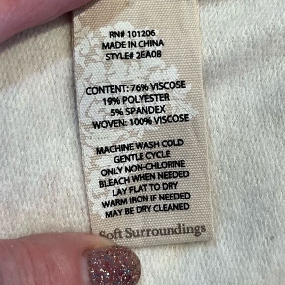 SOFT SURROUNDINGS Rue Cler Pullover Oatmeal Blouse Top Women’s Size Small - Picture 7 of 8